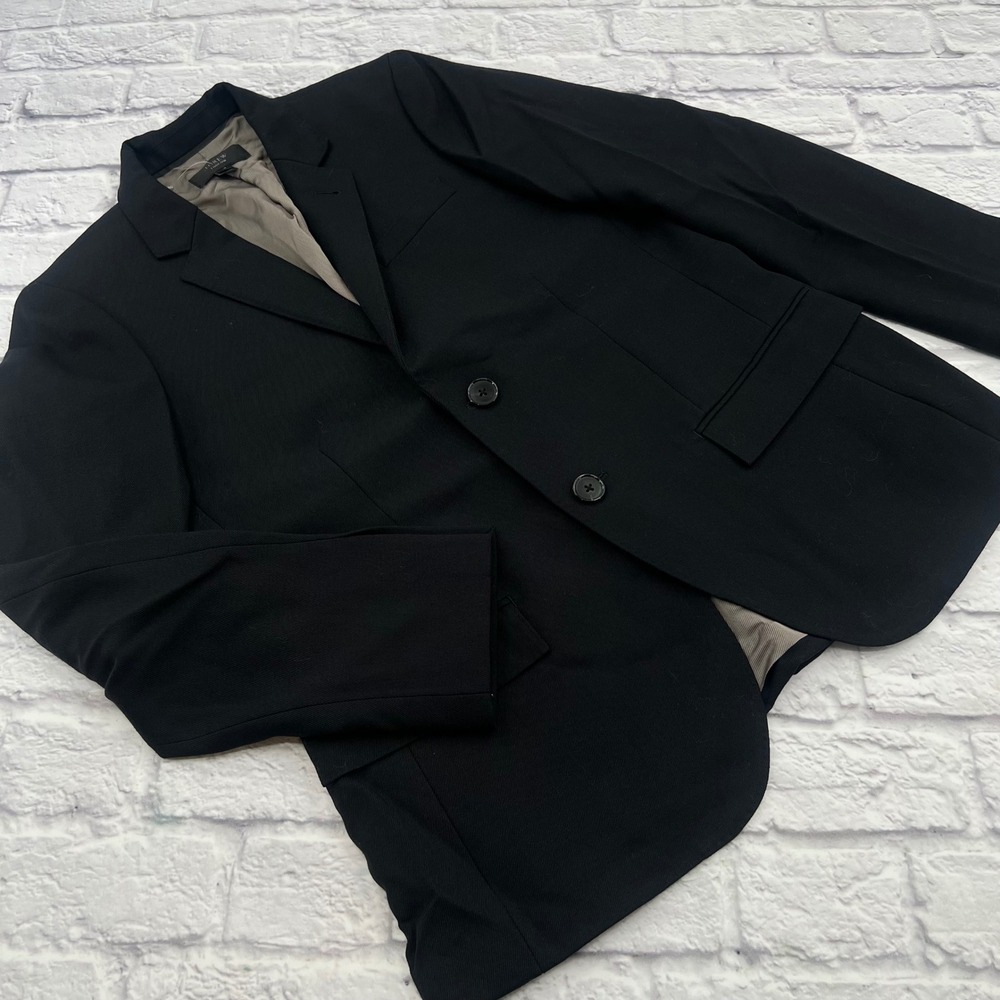 J.Crew Ludlow Blazer Womens 12 Black 100% Wool Two Button Office Career Jacket